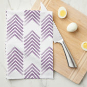 紫色の部族の矢印パターン キッチンタオル (四つ折り)