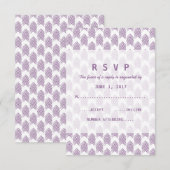 紫色の部族矢印の応答カード 出欠カード (正面/裏面)