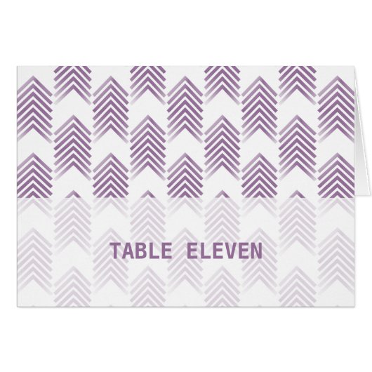 紫色の部族矢印テーブル番号カード (正面横)