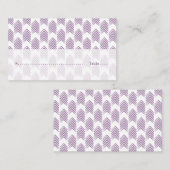 紫色の部族結婚の矢の座席表 プレイスカード (正面/裏面)