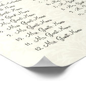 紫色の野生の花の枝の座席表 ポスター (角)