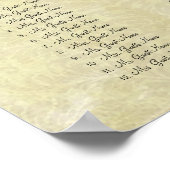 紫色の野生の花の枝の座席表 ポスター (角)