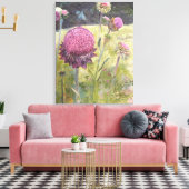 紫色の野生の花を引き伸ばしキャンバス印刷 キャンバスプリント (インサイチュ (リビング))