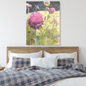 紫色の野生の花を引き伸ばしキャンバス印刷 キャンバスプリント (インサイチュ (寝室))