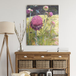 紫色の野生の花を引き伸ばしキャンバス印刷 キャンバスプリント