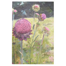 紫色の野生の花メタルプリント メタルプリント