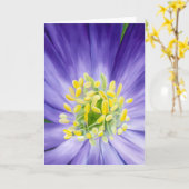 紫色の野生の花 カード (黄色い花)