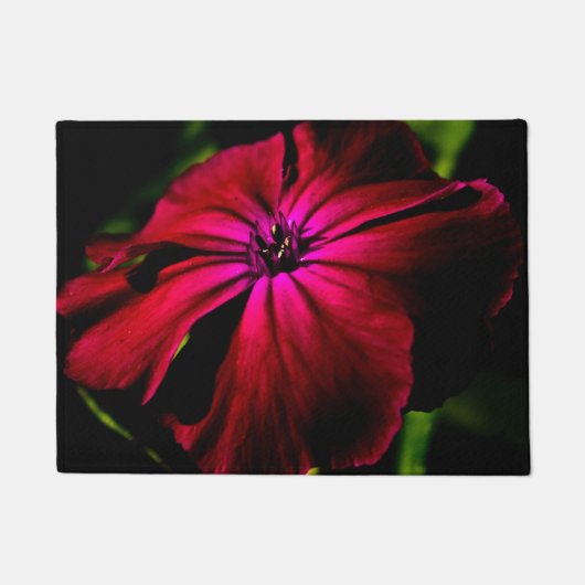 紫色の野生の花 ドアマット (正面)