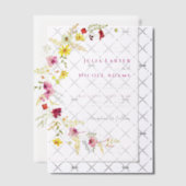 紫色の野生の蘭の花リース結婚の写真 ベラム紙招待状 (オフセット (招待状))