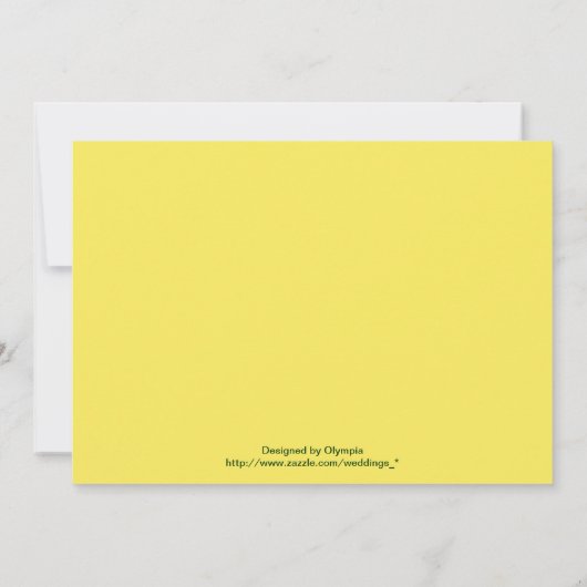 紫色の野生バライエローフローラ結婚式招待状 招待状 (裏面)