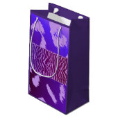 紫色の野生動物模様 スモールペーパーバッグ (裏面アングル)
