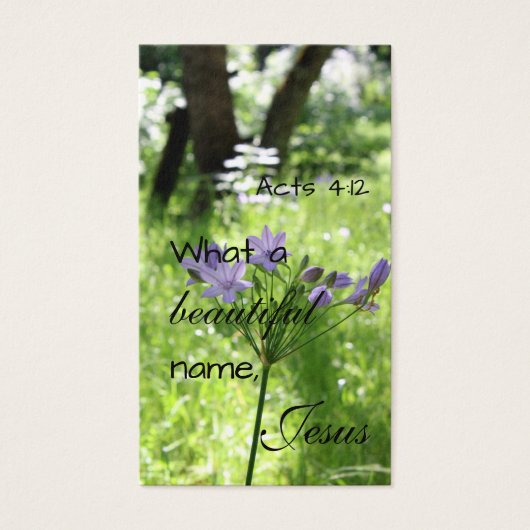 紫色の野花救済バイブル・カード (正面)