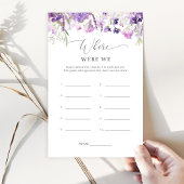 紫色の野草私たちはブライダルシャワーゲーム