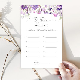 紫色の野草私たちはブライダルシャワーゲーム