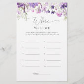 紫色の野草私たちはブライダルシャワーゲーム (正面)