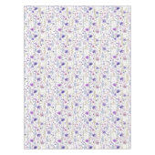 紫色の野草蝶の模様テーブルクロス テーブルクロス (正面)