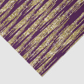 紫色の金ゴールドのフェイクなグリッターは縞で飾ります 薄葉紙 (詳細)