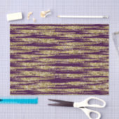 紫色の金ゴールドのフェイクなグリッターは縞で飾ります 薄葉紙 (クラフト)