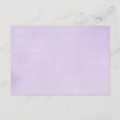 紫色の金ゴールドのユニコーンの女の子のベビーシャワーの本の要求 エンクロージャーカード (裏面)