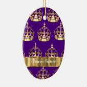 紫色の金ゴールドの王冠 セラミックオーナメント (右)
