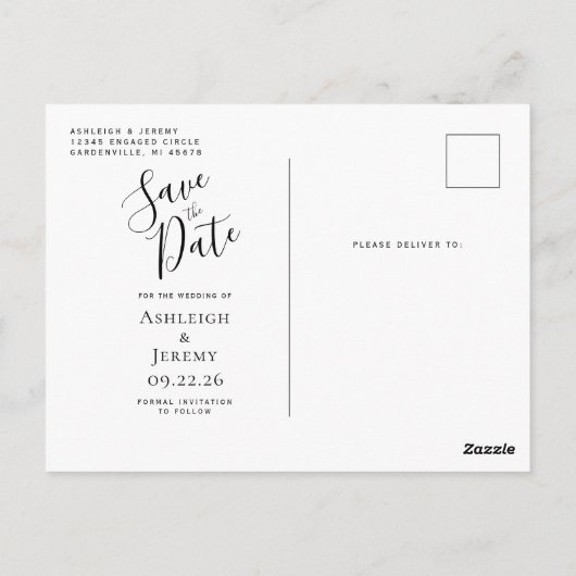 紫色の金ゴールドアゲカスタムートの写真の保存日付 ポストカード (裏面)