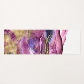 紫色の金ゴールドインク抽象芸術 ヨガマット (正面(横))