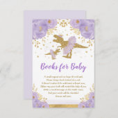 紫色の金ゴールドバレリーナの本のためのベビーガール エンクロージャーカード (正面/裏面)