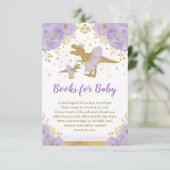 紫色の金ゴールドバレリーナの本のためのベビーガール エンクロージャーカード (スタンド正面)