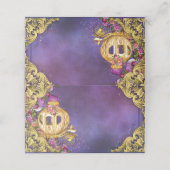 紫色の金ゴールドプリンセスキャリッジテーブル座席表 プレイスカード (外部開封)