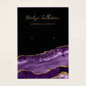 紫色の金ゴールド瑪瑙ディスプレイカード (正面)