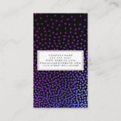 紫色の金属の斑点パターン 名刺 (裏面)