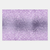 紫色の金属グリッタースパークルパターン ラッピングペーパーシート (正面2)