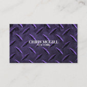 紫色の金属テクスチャカスタム建築作業者 名刺 (正面)