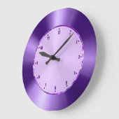 紫色の金属デザインステンレス鋼の外観 ラージ壁時計 (傾斜)