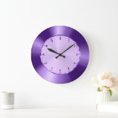 紫色の金属デザインステンレス鋼の外観 ラージ壁時計 (ホーム)