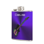 紫色の金属音楽フラスコのクールな石のギター フラスク (左)