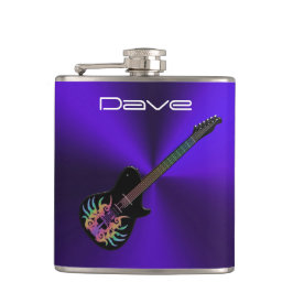 紫色の金属音楽フラスコのクールな石のギター フラスク