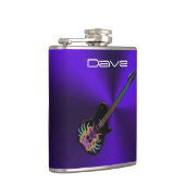 紫色の金属音楽フラスコのクールな石のギター フラスク (右)