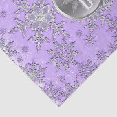 紫色の銀の雪の結晶ウィンターワンダーランド 薄葉紙 (詳細)