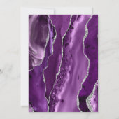 紫色の銀アガテウォーターカラーキンセアニラ 招待状 (裏面)
