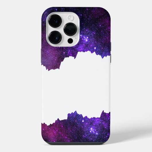 紫色の銀河の星 iPhoneケース (裏面)