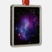 紫色の銀河団の宇宙画像 メタルオーナメント (右)