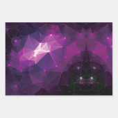 紫色の銀河系パターン ラッピングペーパーシート (正面)