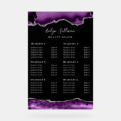 紫色の銀瑪瑙プライスリストアクリルサイン アクリルサイン (正面)