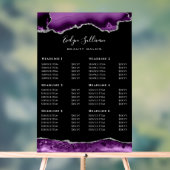 紫色の銀瑪瑙プライスリストアクリルサイン アクリルサイン (ニュートラル)