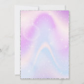 紫色の銀製のテーマの城の誕生日の招待 招待状 (裏面)