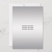 紫色の銀製の線条細工のモノグラムの結婚式招待状 招待状 (裏面)