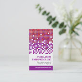 紫色の錆ピクセル調節 名刺 (スタンド正面)