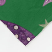 紫色の鐘と居心地の良いクリスマスフリースブランケット フリースブランケット (角)