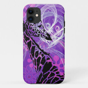紫色の開花したキリン iPhone 11 ケース